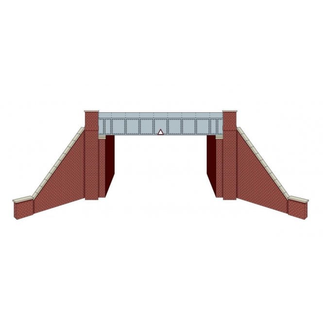 Peco TT Gauge - Steel Plate Bridge, Brick Abutments, Double Track
