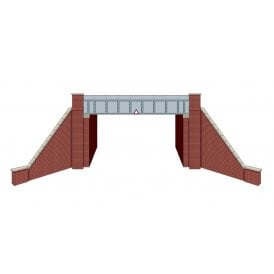 TT Gauge - Steel Plate Bridge, Brick Abutments, Double Track