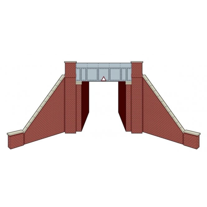 Peco TT Gauge - Steel Plate Bridge, Brick Abutments, Single Track