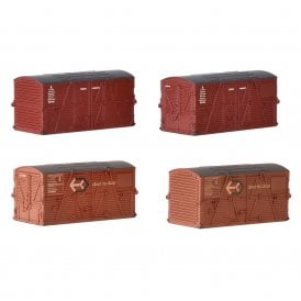 Type BD Containers BR Bauxite (x2) & BR Crimson (x2)