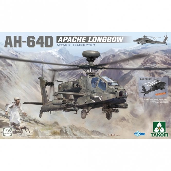 Takom US AH-64D Apache Longbow Attack Helicopter (1:35)