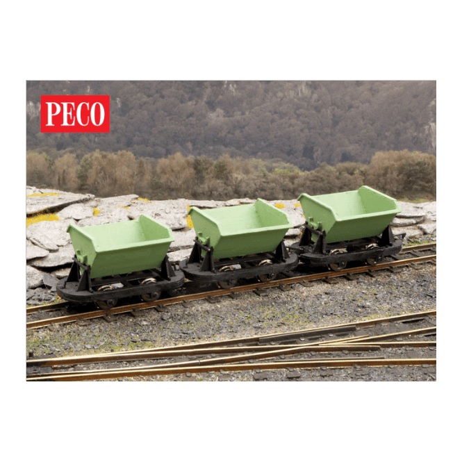 Peco V-Skip Side Tip Wagon kits (3) (O-16.5)