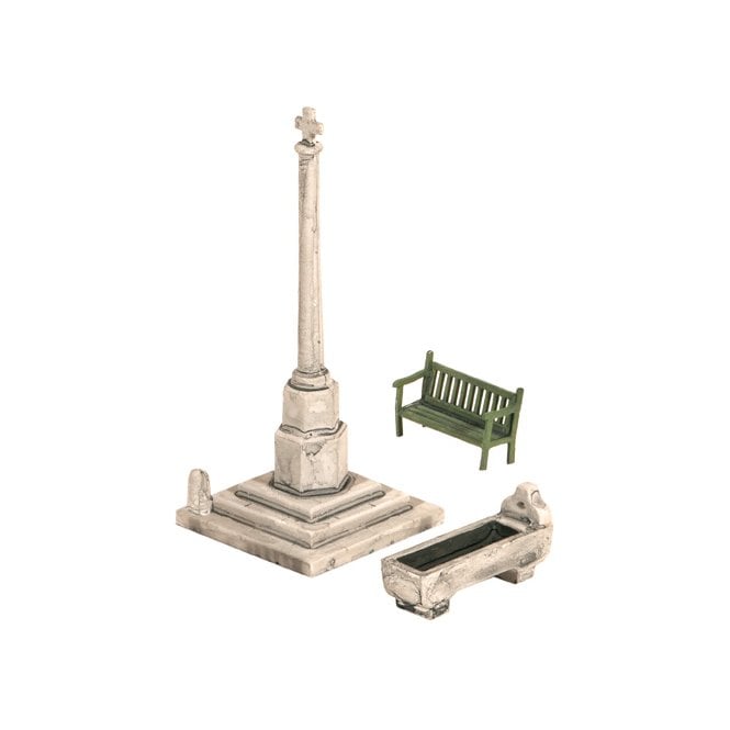 Wills Village Scene - Bench - Horse Trough & Village Cross