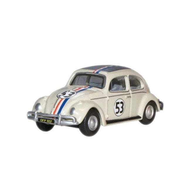 Oxford Diecast VW Beetle - Pearl White 53 (1:76)