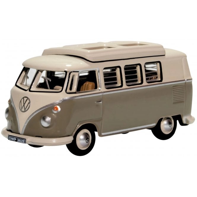 Oxford Diecast VW T1 Camper Mouse Grey/Pearl White (1:76)