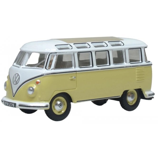 Oxford Diecast VW T1 Samba Bus Yellow/White (1:76)