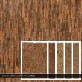 Worn Wooden Flooring Texture Paper (Pk of 5) (OO)