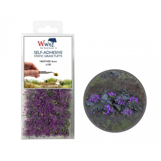 WWScenics WWS 6mm Heather Static Grass Tufts x 100