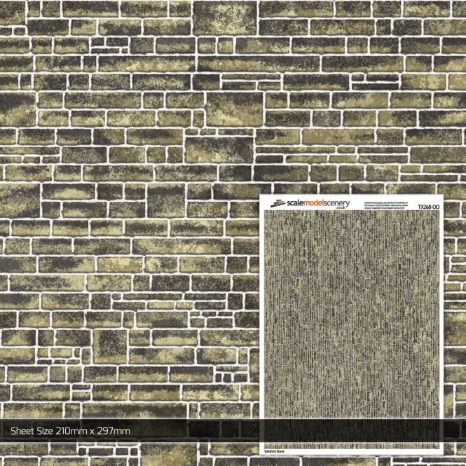 Scale Model Scenery Yorkshire Stone Texture Paper (Pk of 5) (OO)