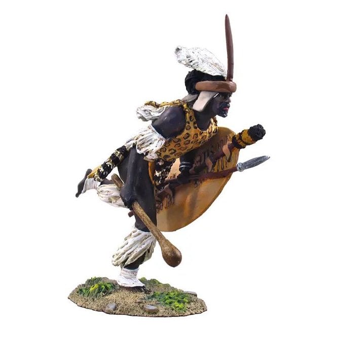 W.Britain Zulu uThulwana Regiment Charging with Knobkerrie No.1 (1:30)